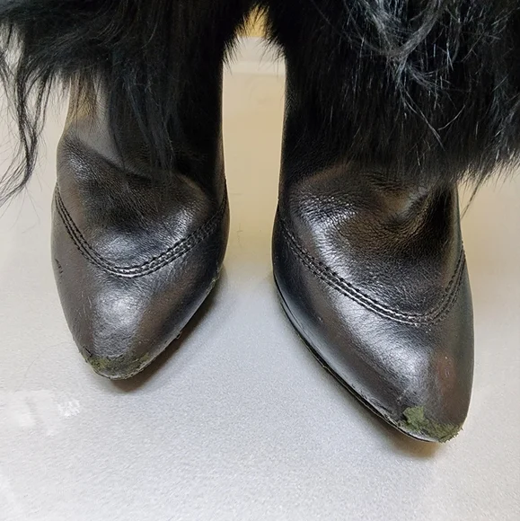 Vero Cuoio Women's Genuine Leather and Fur Knee High Boots, size 38 IT, 8 US - Picture 9 of 12